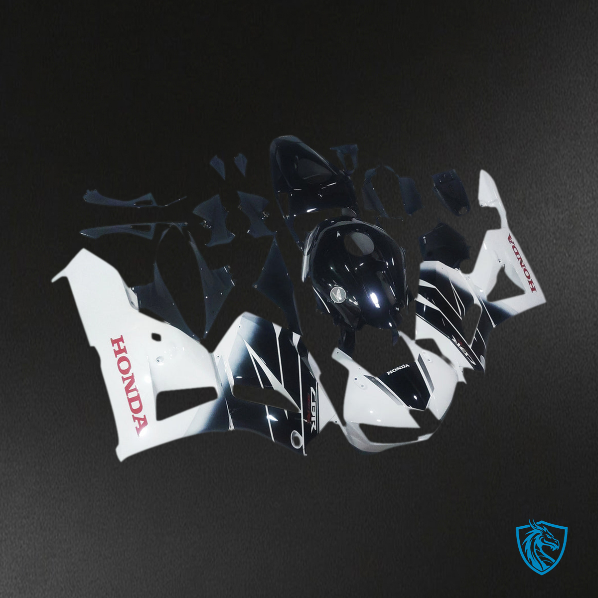 Honda CBR600RR (2013-2023) White & Black F5 Fairing Kit - Aftermarket ABS Bodywork