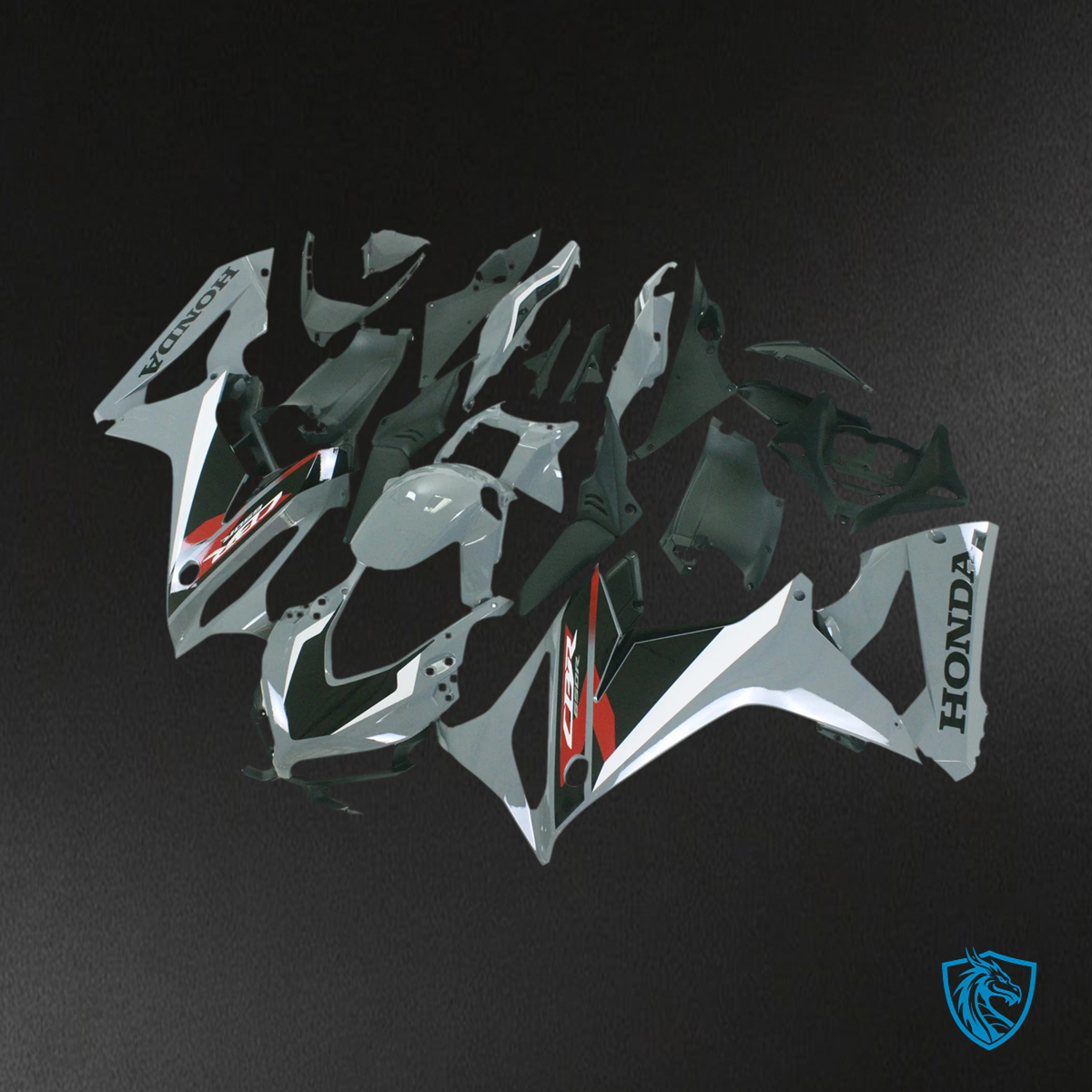 Honda CBR650R (2019-2020) Black & White - Fairing Kit