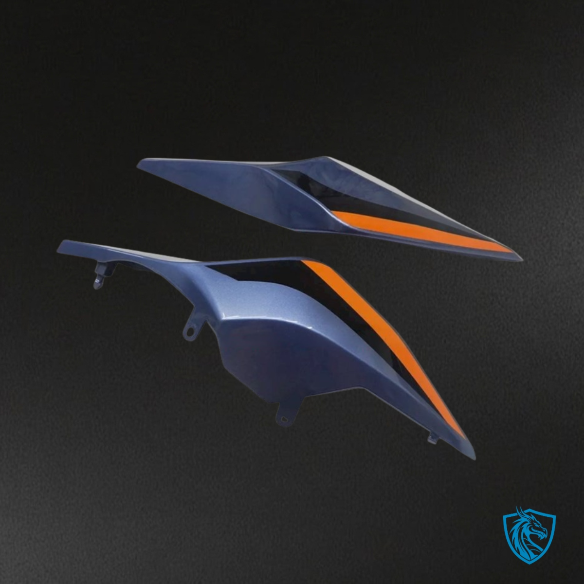 Honda CBR650R (2019-2020) Gloss Blue, Black & Orange - Custom ABS Fairing Kit