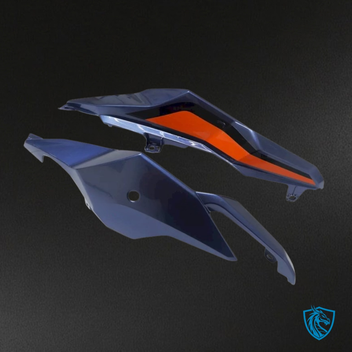 Honda CBR650R (2019-2020) Gloss Blue, Black & Orange - Custom ABS Fairing Kit