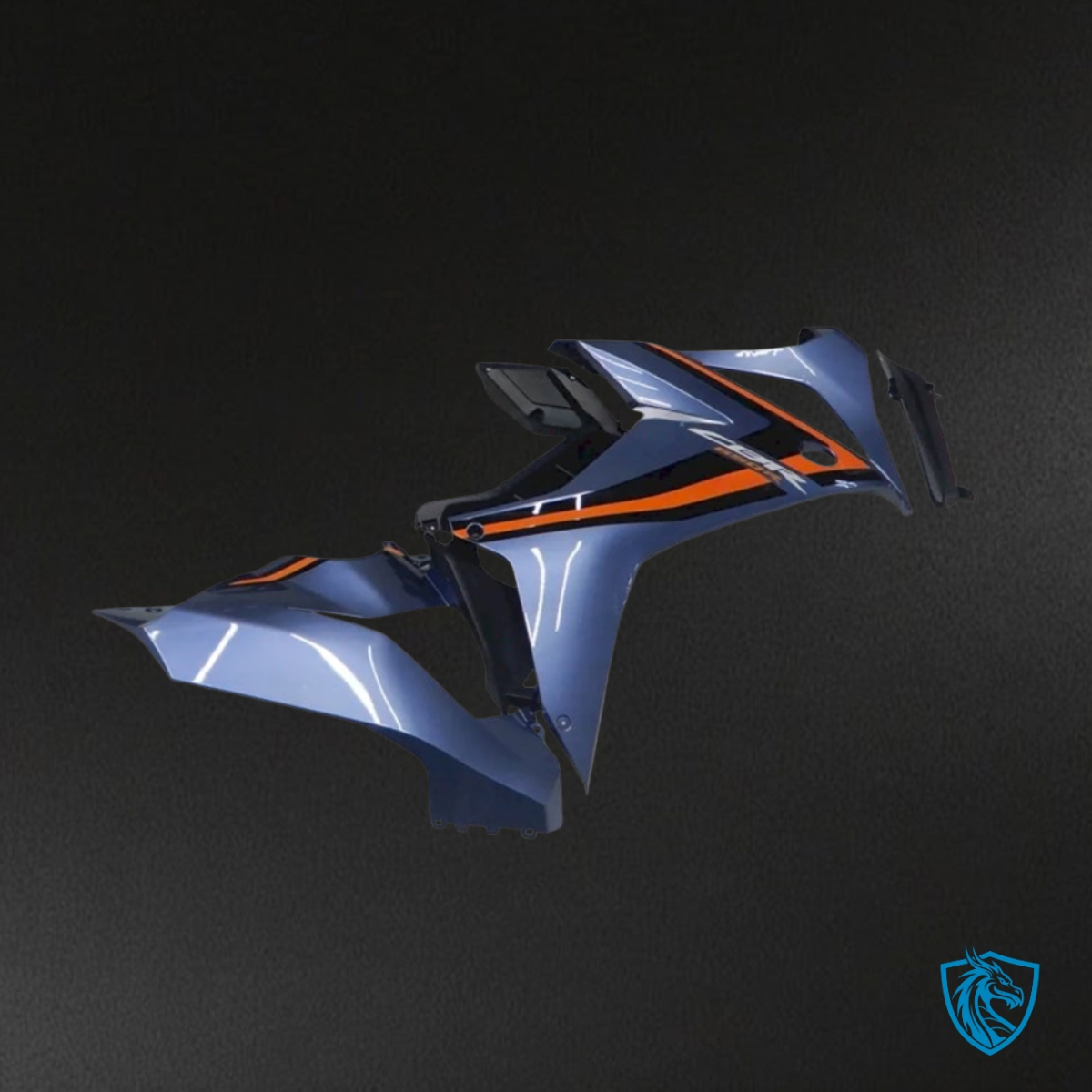 Honda CBR650R (2019-2020) Gloss Blue, Black & Orange - Custom ABS Fairing Kit