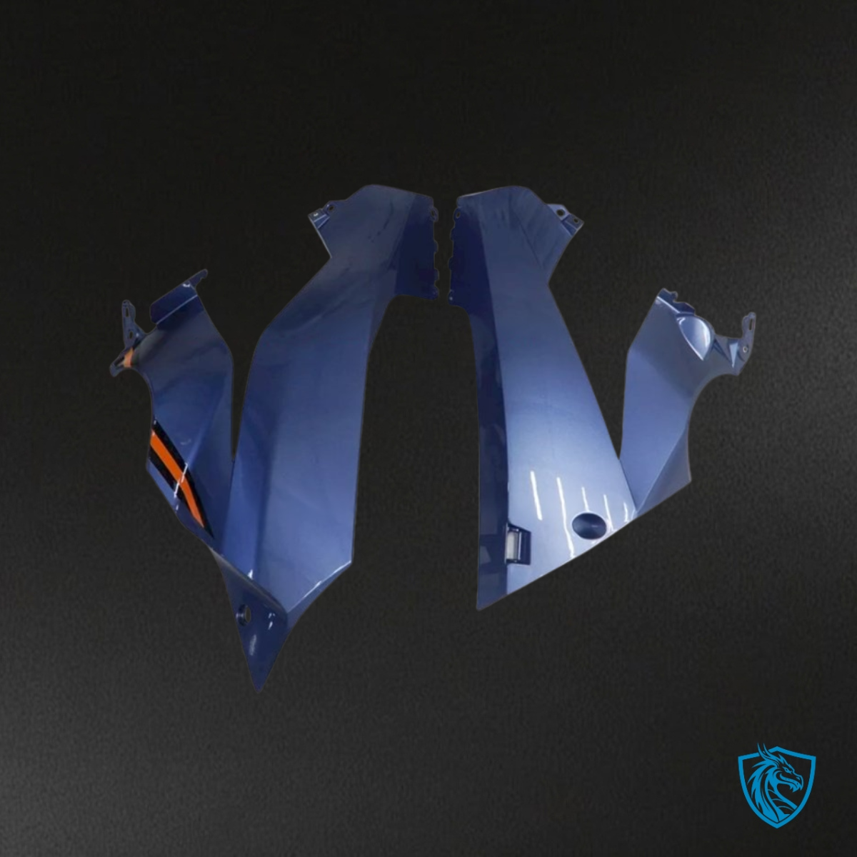 Honda CBR650R (2019-2020) Gloss Blue, Black & Orange - Custom ABS Fairing Kit