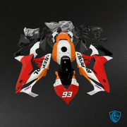 Gloss White, Red, Black & Orange