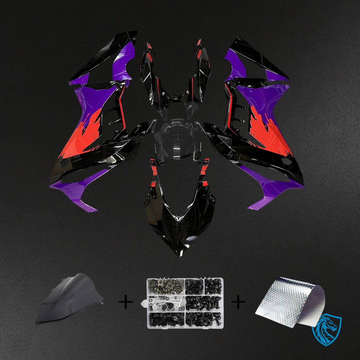 Honda CBR650R (2019-2020) Purple & Black - Fairing Kit
