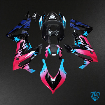 Honda CBR650R (2021-2023) Gloss Black, Pink & Blue - Replacement Motorcycle Fairings Kit