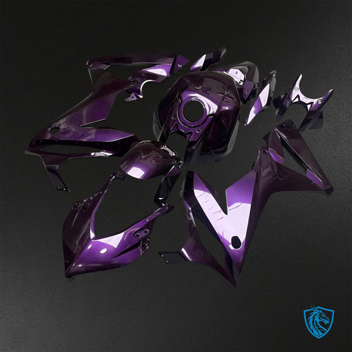 Honda CBR650R (2021-2023) Gloss Dark Purple - Custom ABS Fairing Kit