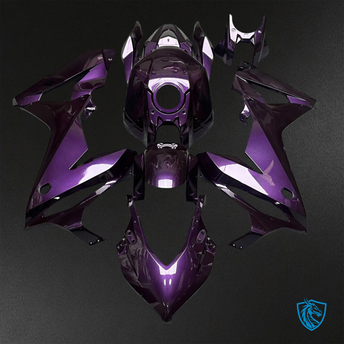 Honda CBR650R (2021-2023) Gloss Dark Purple - Custom ABS Fairing Kit