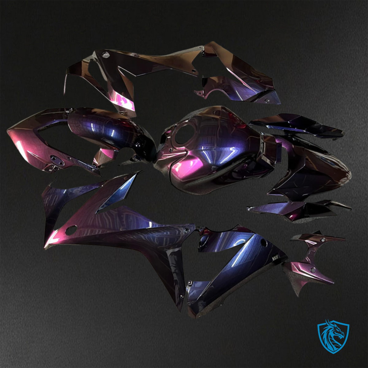 Honda CBR650R (2021-2023) Gloss Purple & Blue - Aftermarket ABS Bodywork