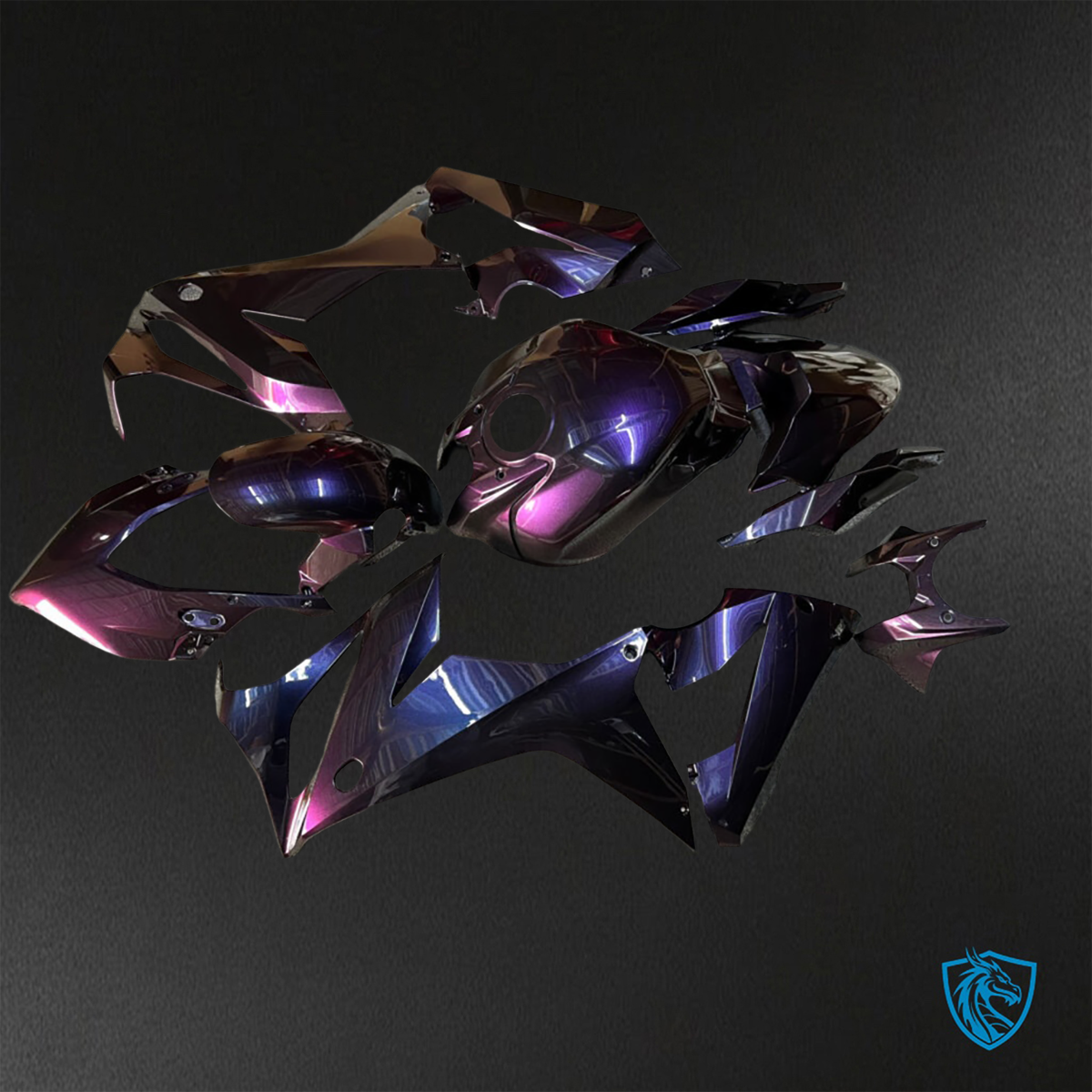Honda CBR650R (2021-2023) Gloss Purple & Blue - Aftermarket ABS Bodywork