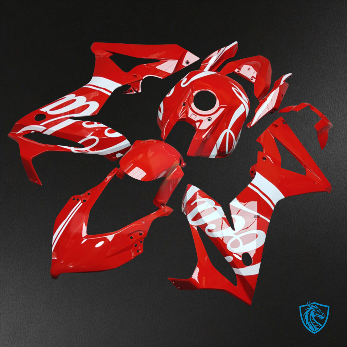 Honda CBR650R (2021-2023) Gloss Red & White ABS Bodywork - Fairings Kit