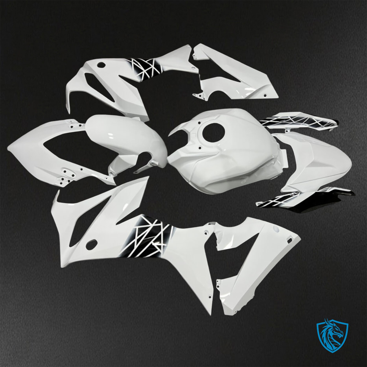 Honda CBR650R (2021-2023) Gloss White - Replacement Motorcycle Fairings Kit