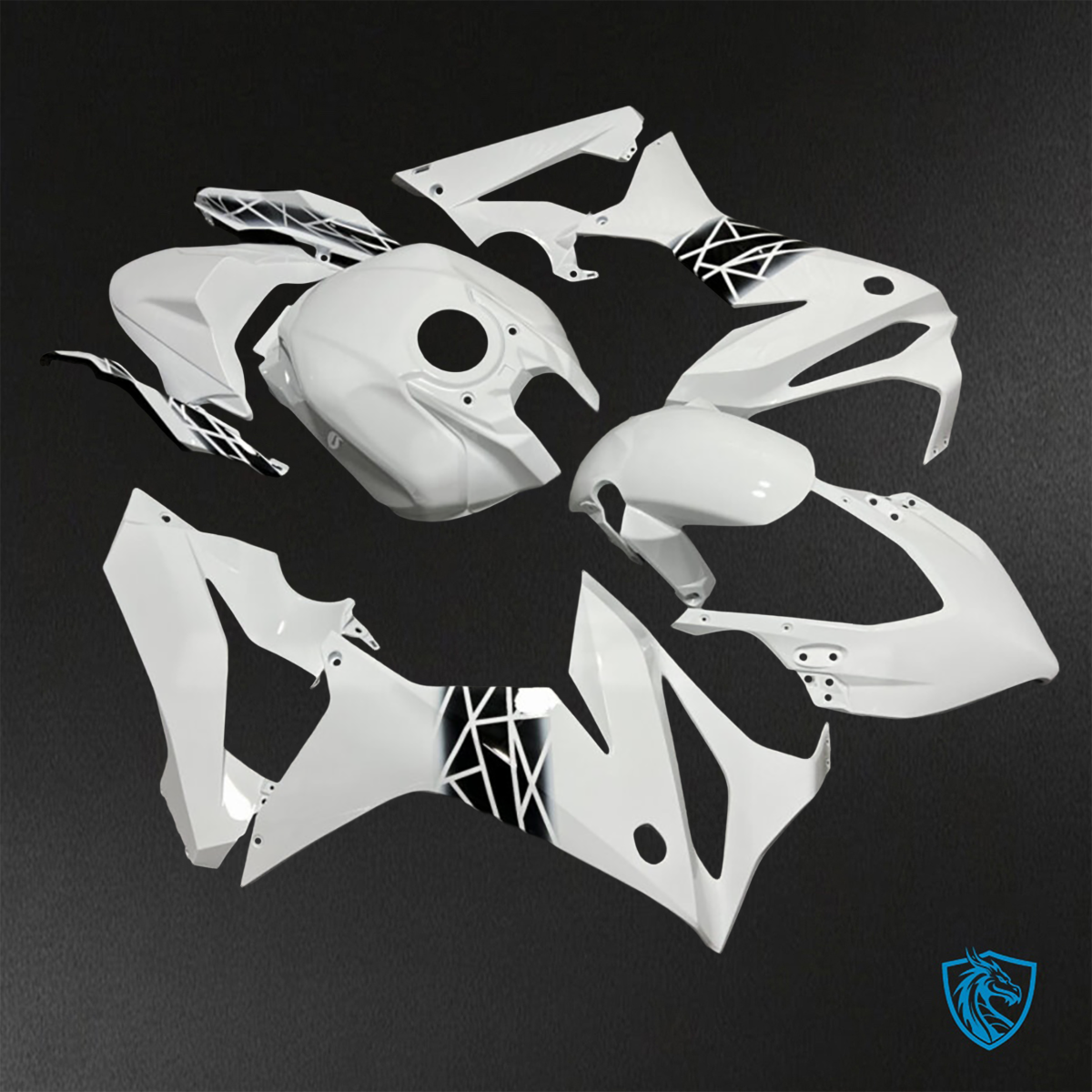Honda CBR650R (2021-2023) Gloss White - Replacement Motorcycle Fairings Kit