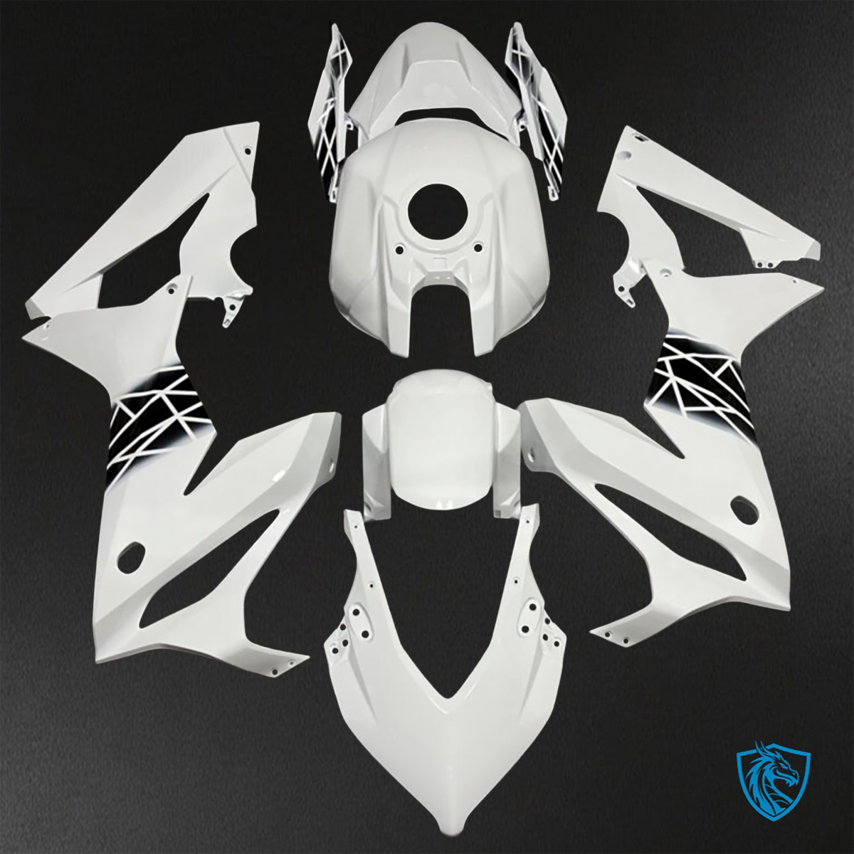 Honda CBR650R (2021-2023) Gloss White - Replacement Motorcycle Fairings Kit