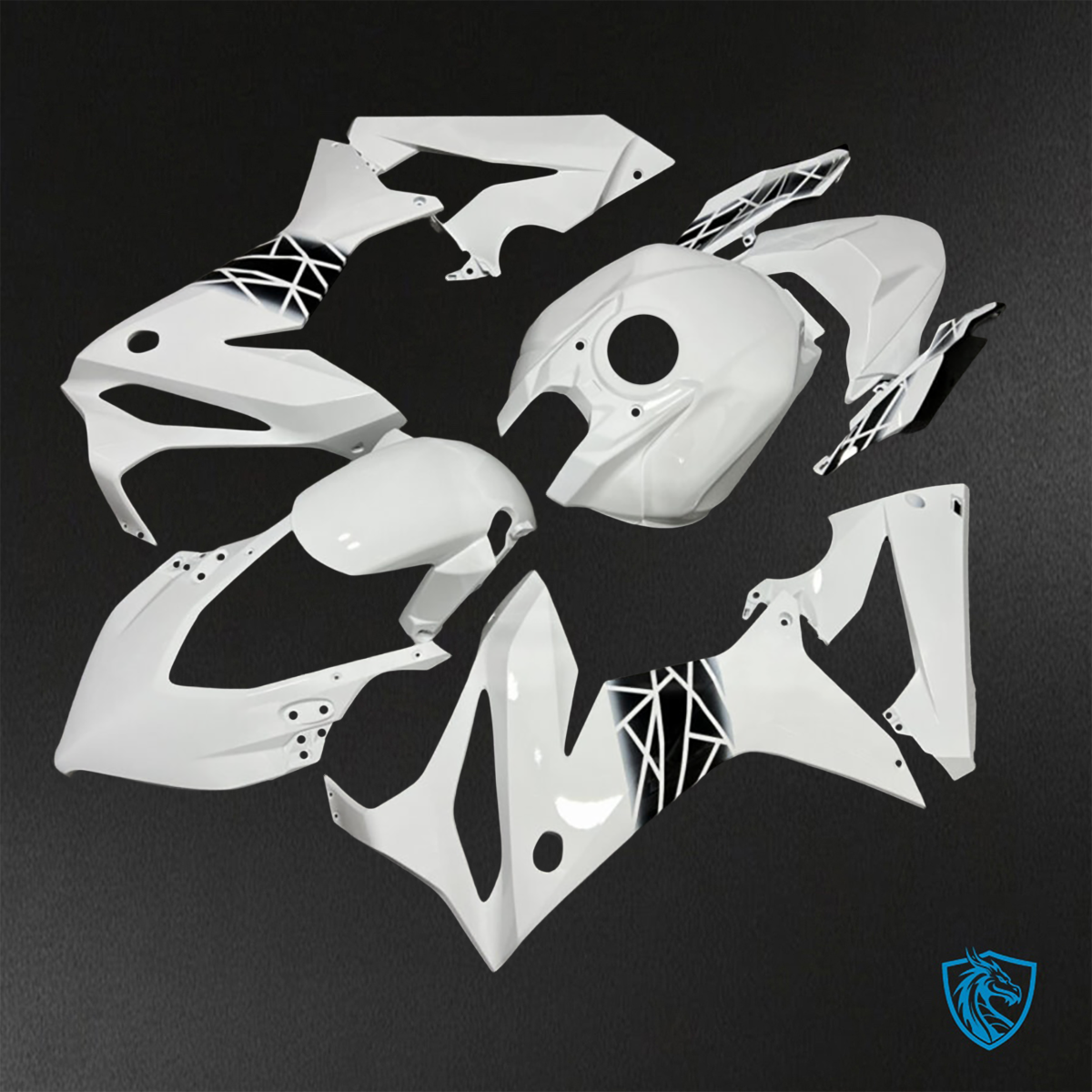 Honda CBR650R (2021-2023) Gloss White - Replacement Motorcycle Fairings Kit