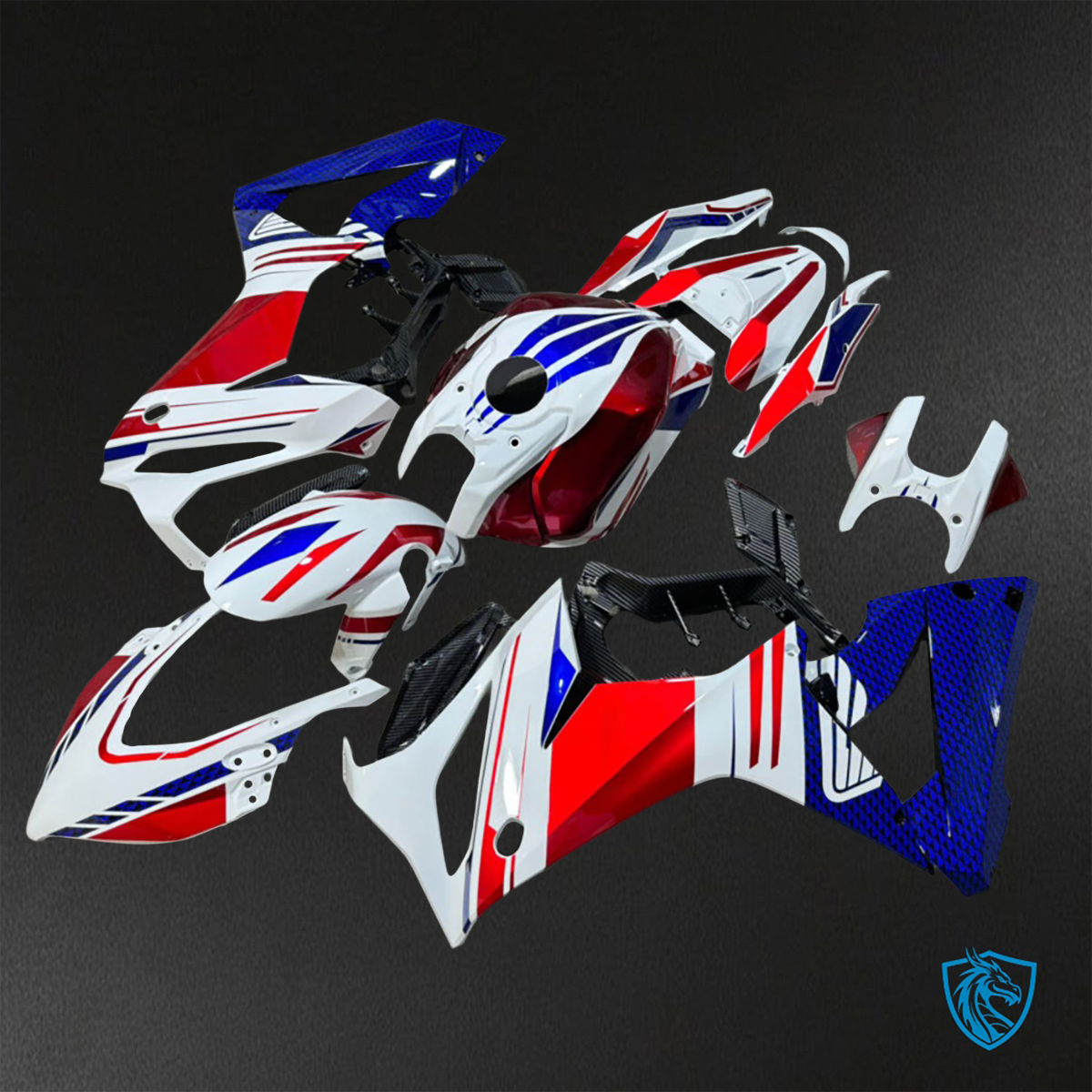 Honda CBR650R (2021-2023) Gloss White, Red & Blue - Aftermarket ABS Bodywork