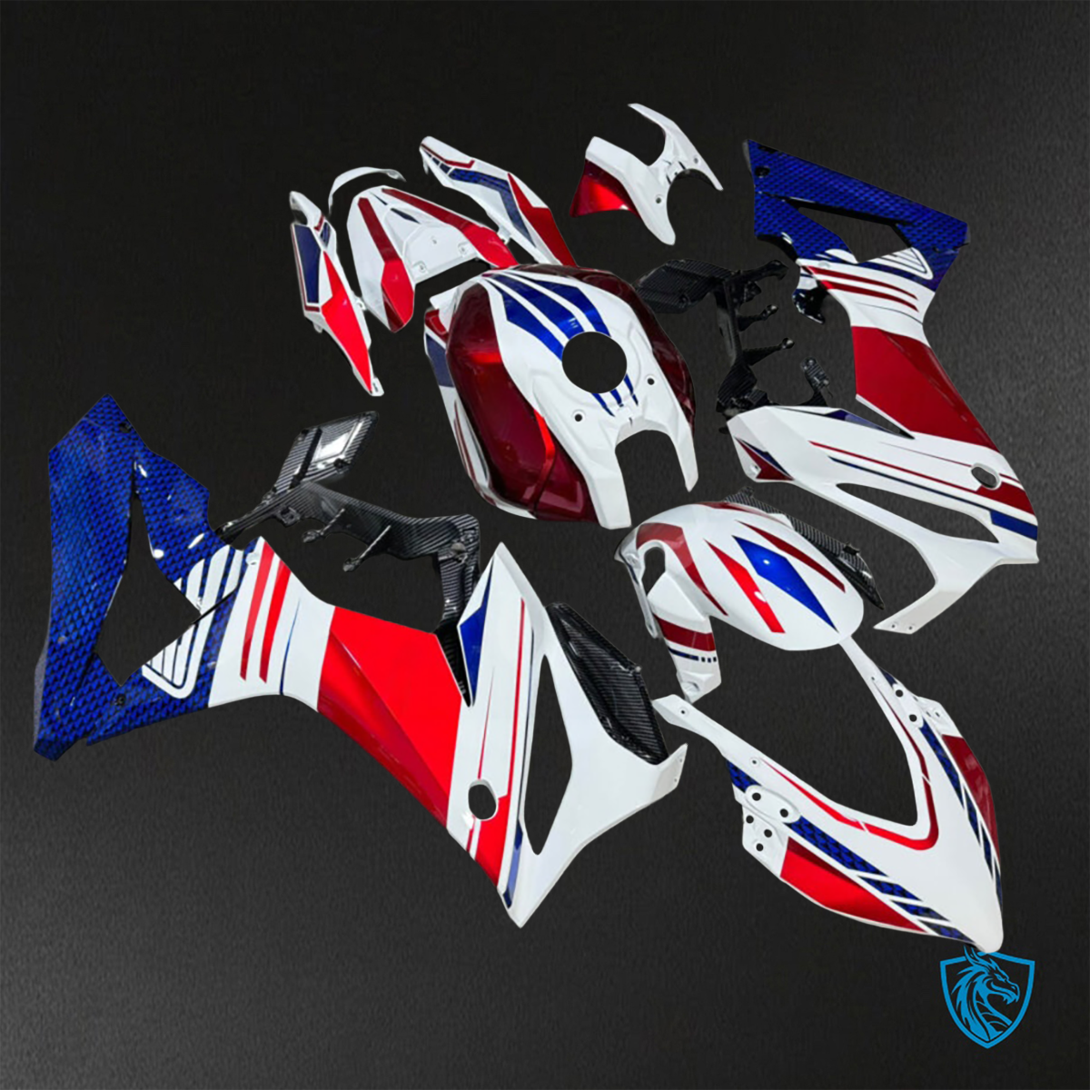 Honda CBR650R (2021-2023) Gloss White, Red & Blue - Aftermarket ABS Bodywork