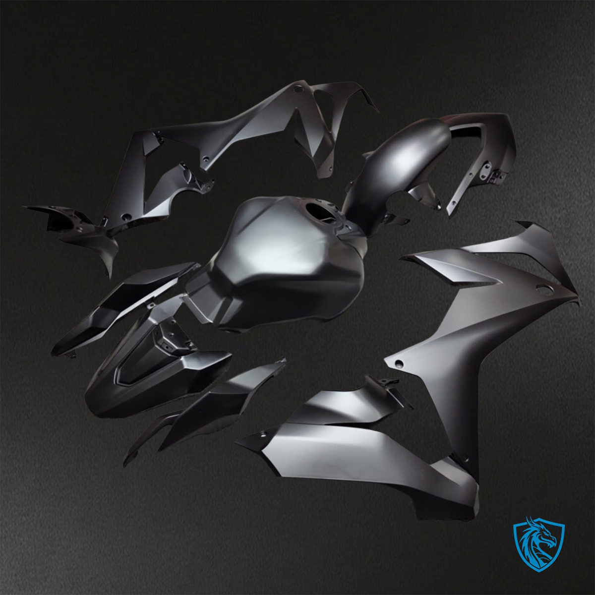 Honda CBR650R (2021-2023) Matte Black - Replacement Motorcycle Fairings Kit