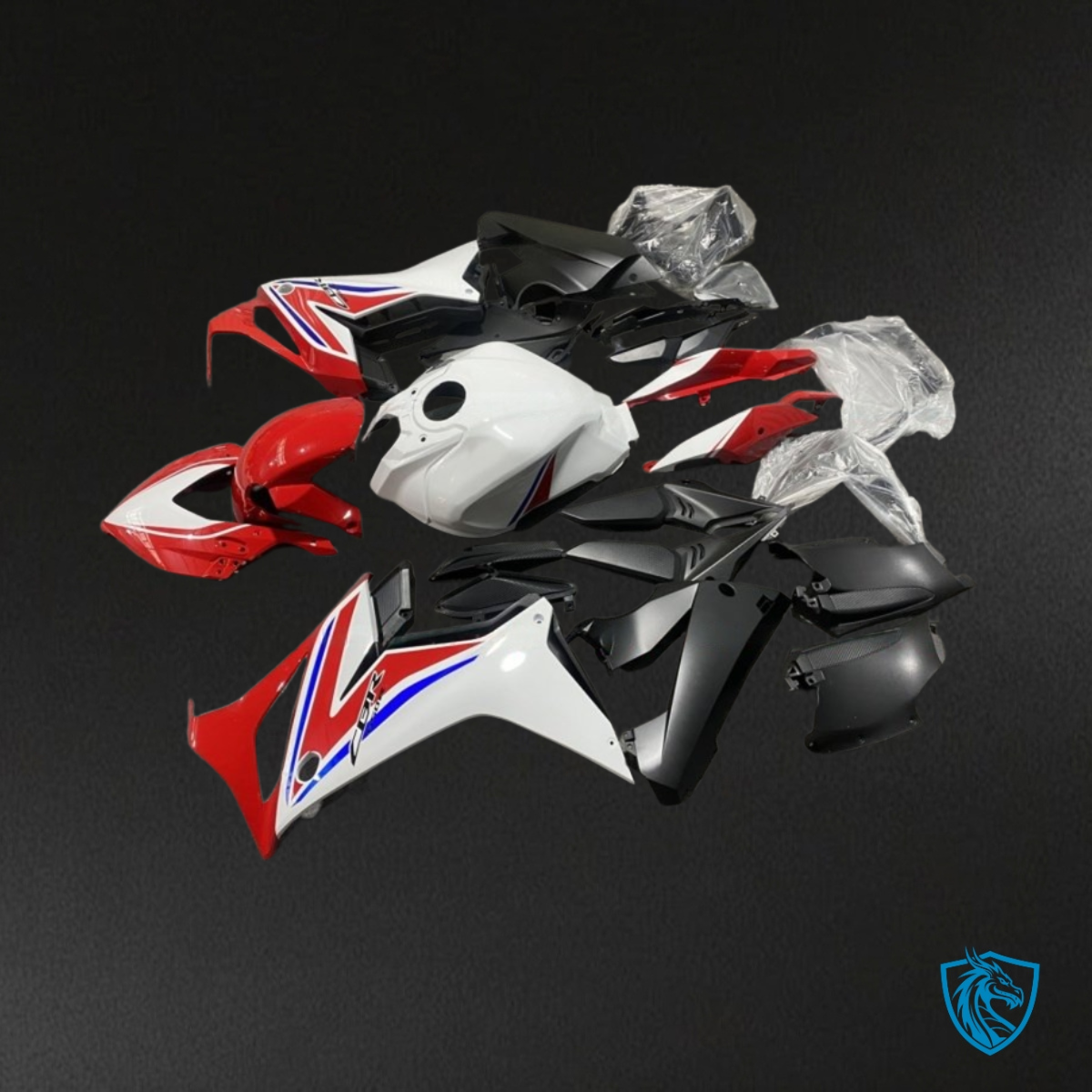 Honda CBR650R (2021-2023) Gloss Blue, Black, Red & White - Replacement Motorcycle Fairings Kit