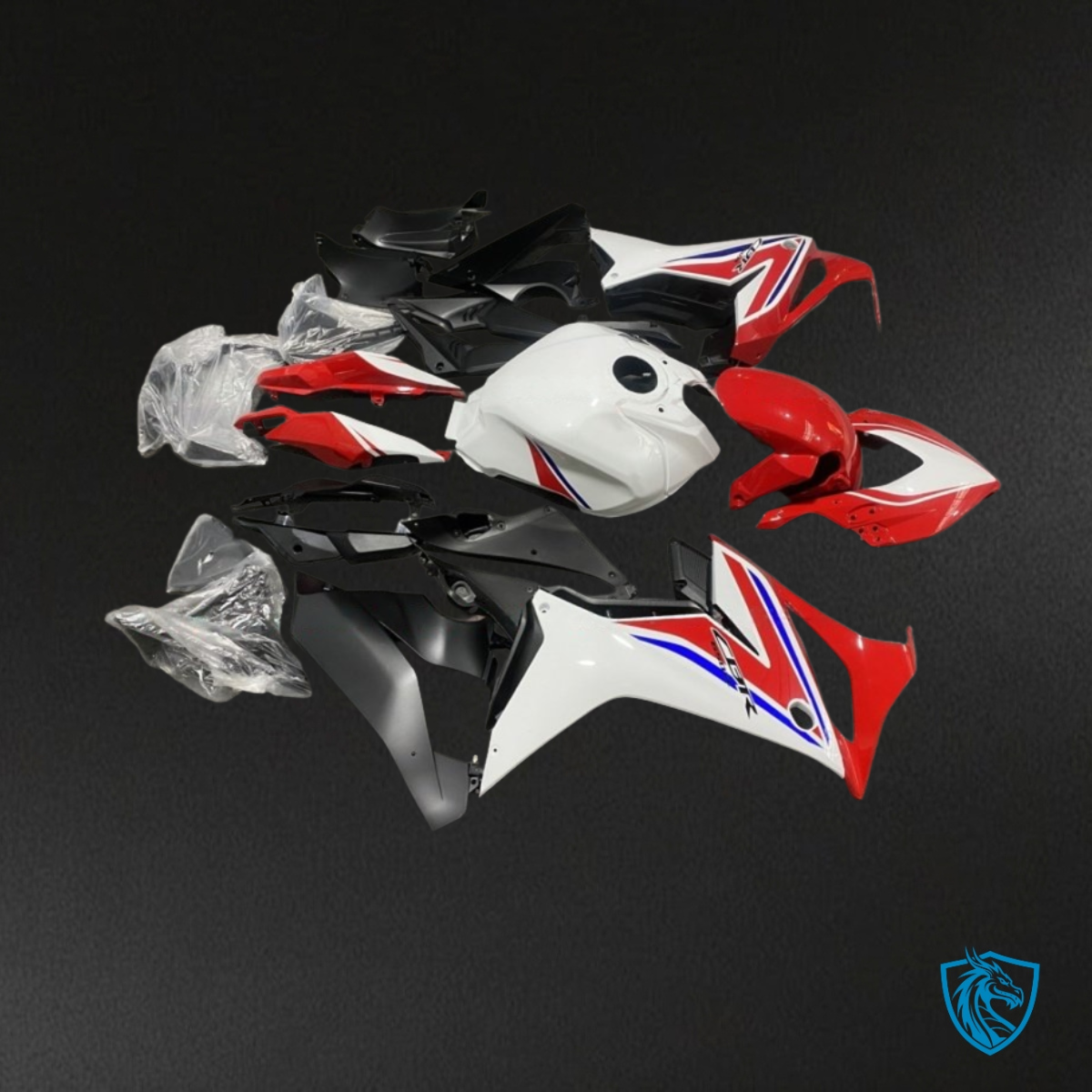 Honda CBR650R (2021-2023) Gloss Blue, Black, Red & White - Replacement Motorcycle Fairings Kit