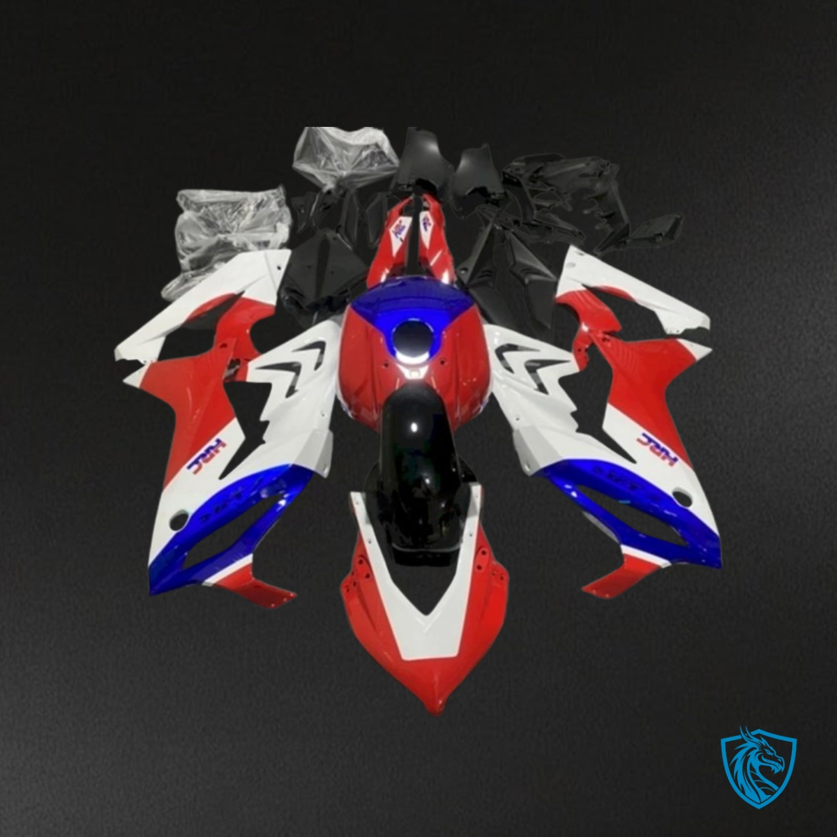 Honda CBR650R (2021-2023) Gloss Red, Blue, Black & White Fairings Kit - Aftermarket ABS Bodywork