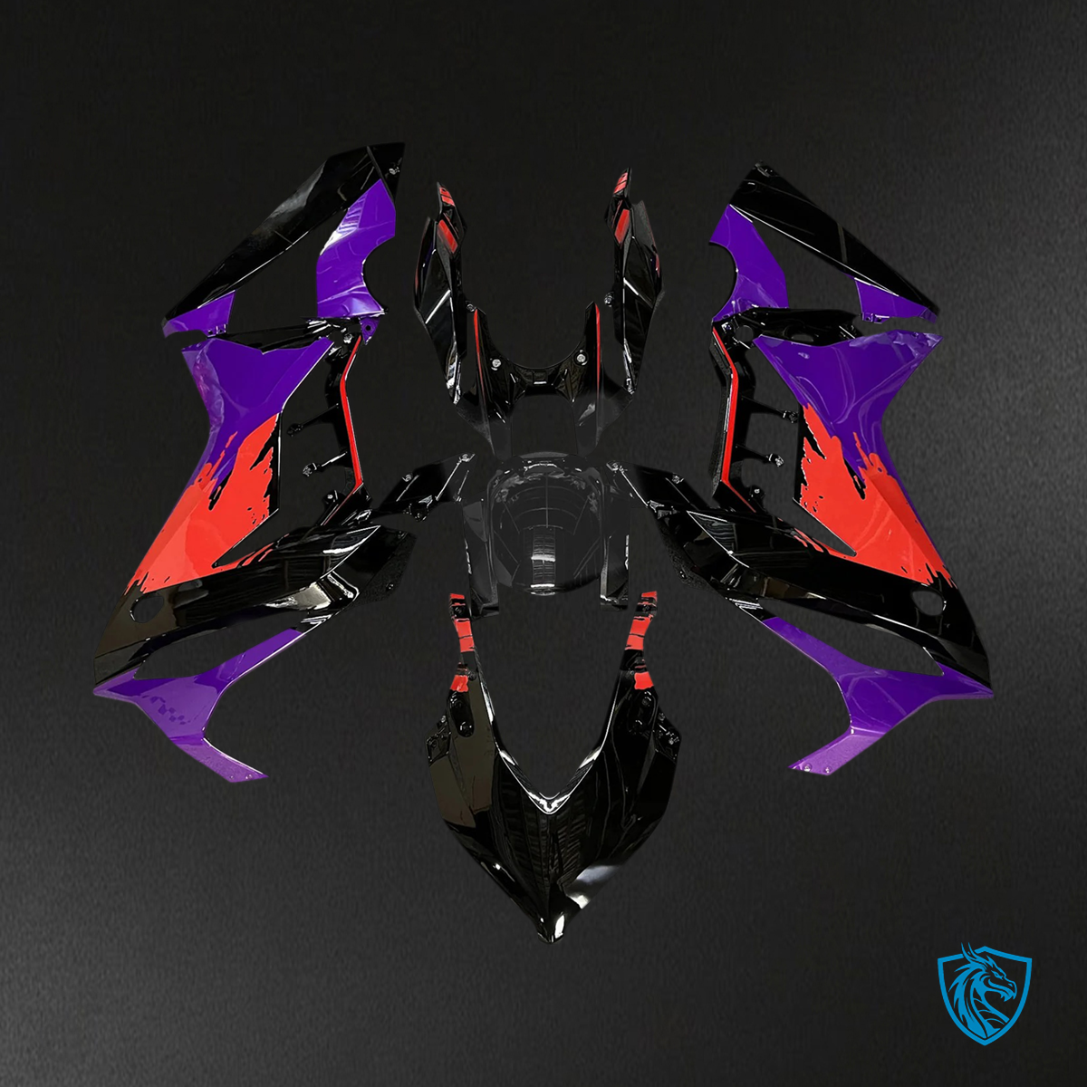 Honda CBR650R (2021-2023) Purple & Black - Fairing Kit
