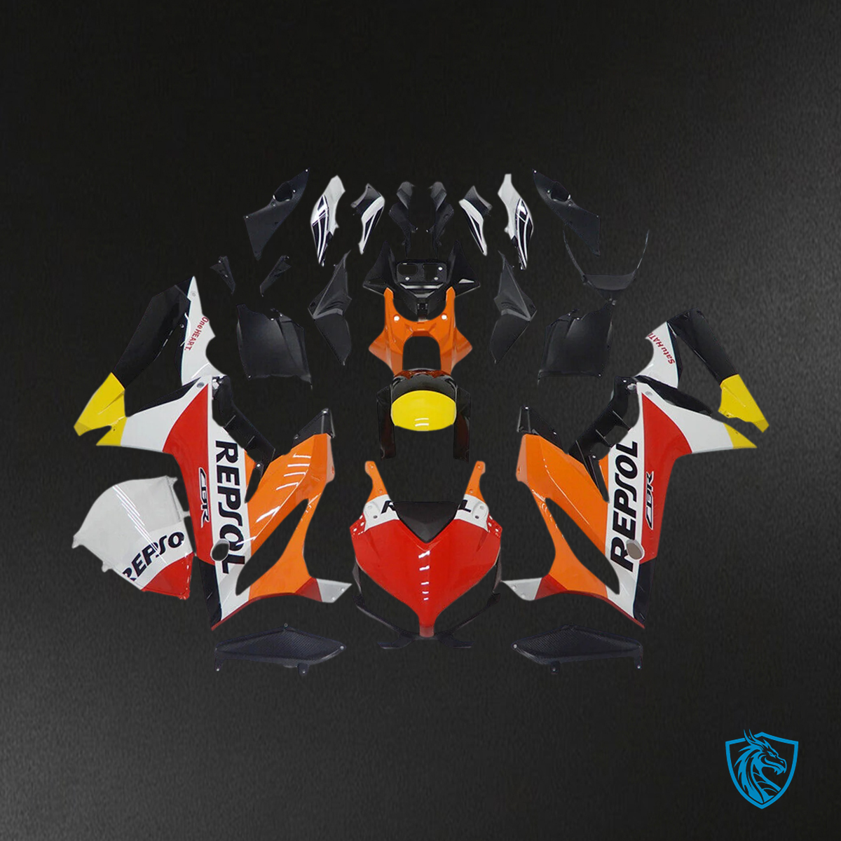 Honda CBR650R (2021-2023) Red & Orange Repjol - Fairing Kit