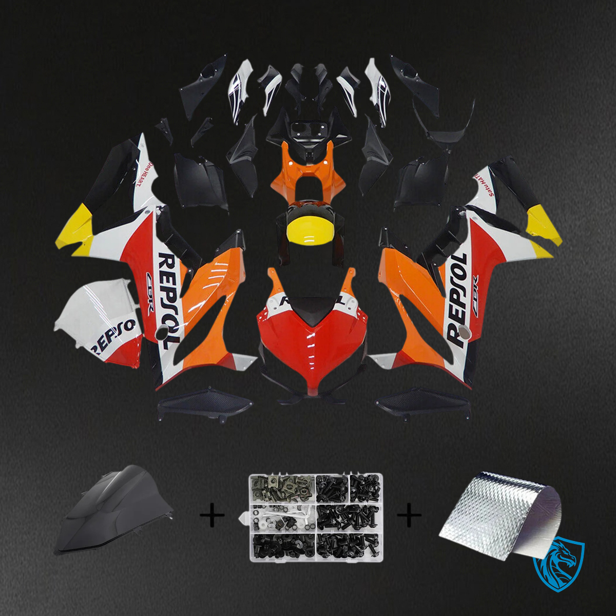 Honda CBR650R (2021-2023) Red & Orange Repjol - Fairing Kit