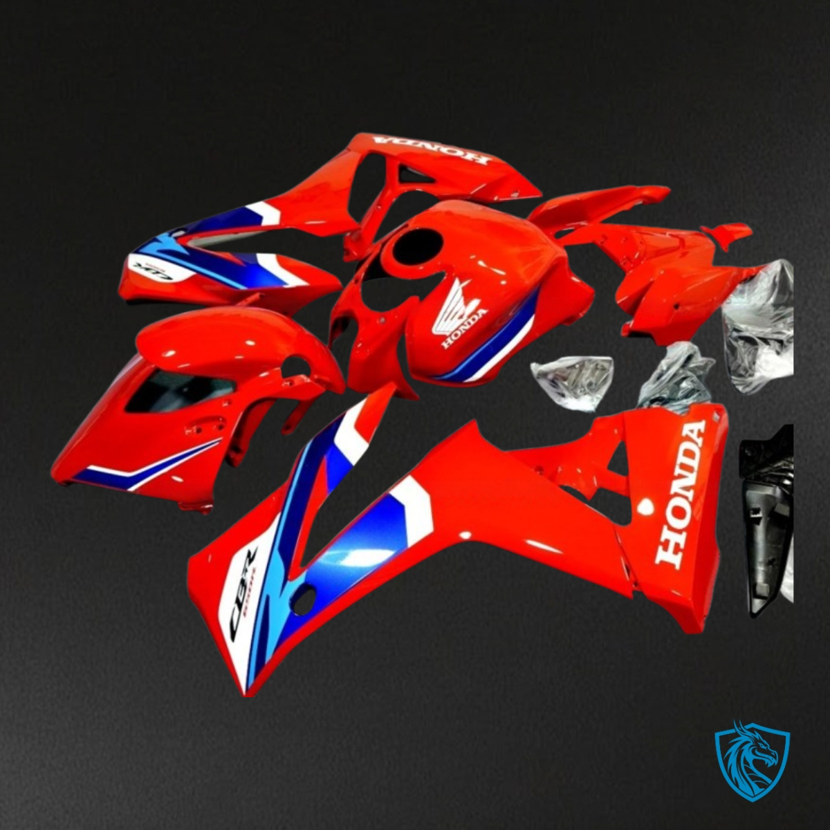 Honda CBR650R (2024-2025) Gloss Red, White & Blue Fairings Kit - Aftermarket ABS Bodywork