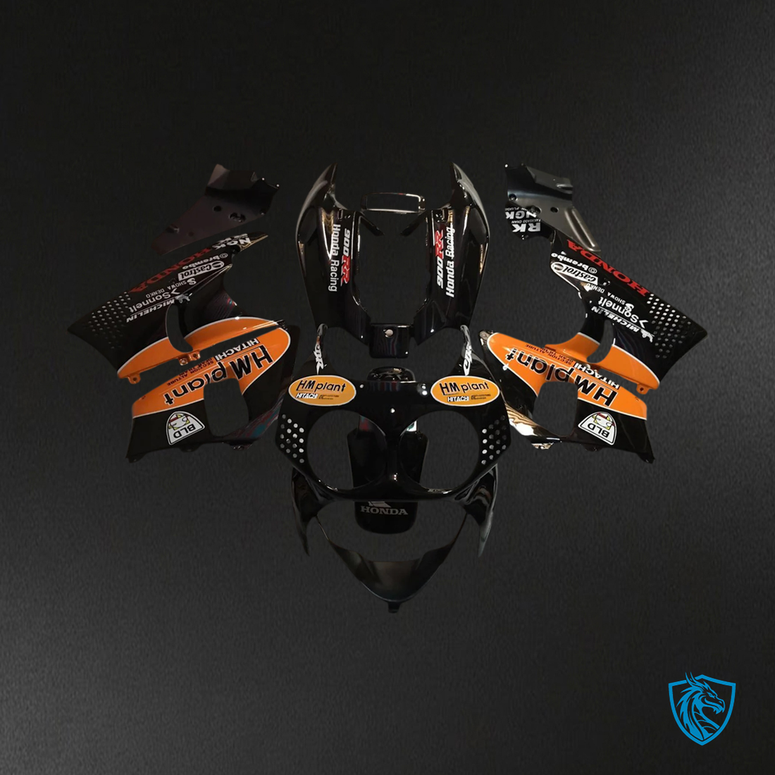Honda CBR900RR 893 (1992-1993) Orange & Black - Fairing Kit