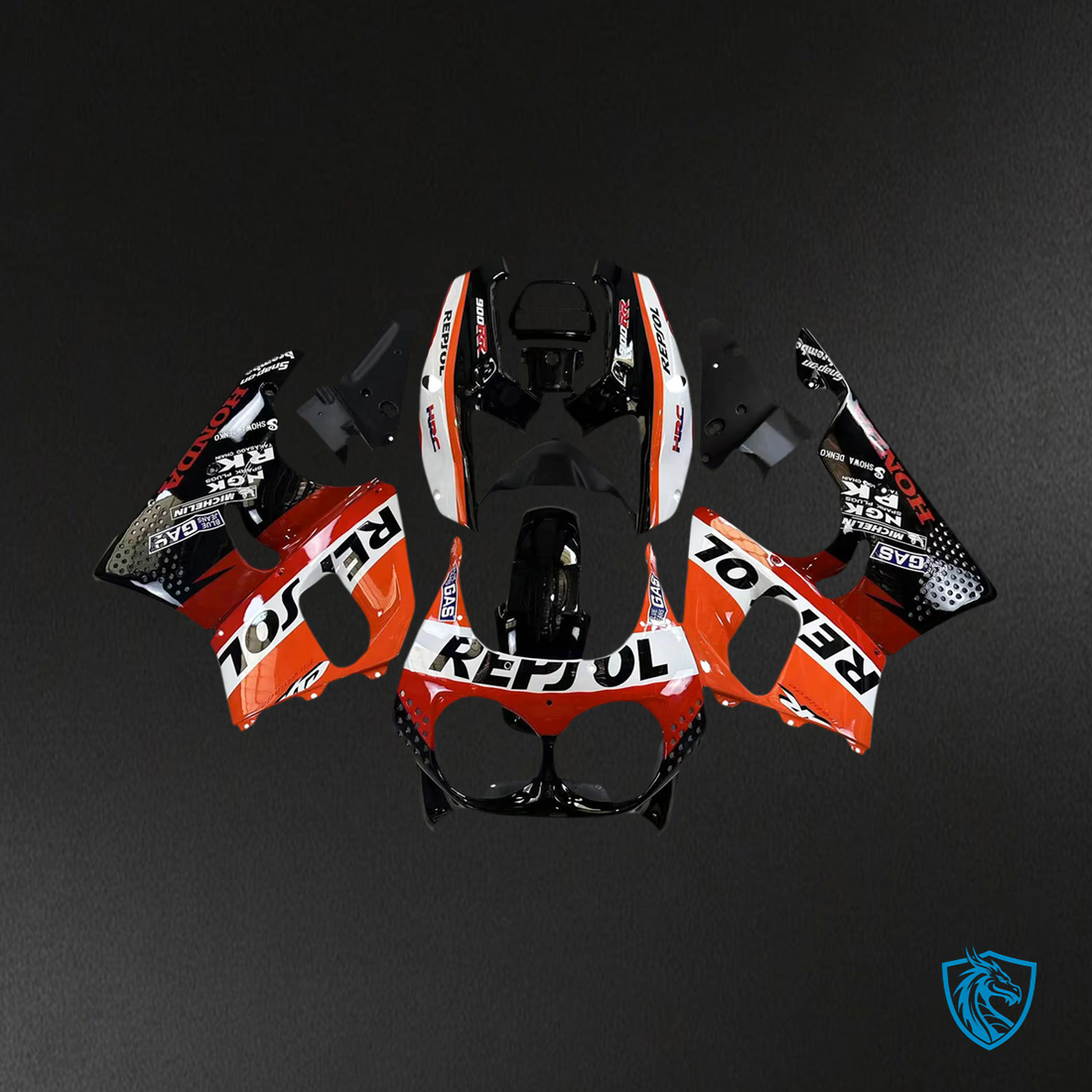 Honda CBR900RR 893 (1992-1993) Red & Orange Repjol - Fairing Kit