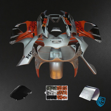 Honda CBR900RR 893 (1992-1993) Sliver & Orange - Fairing Kit