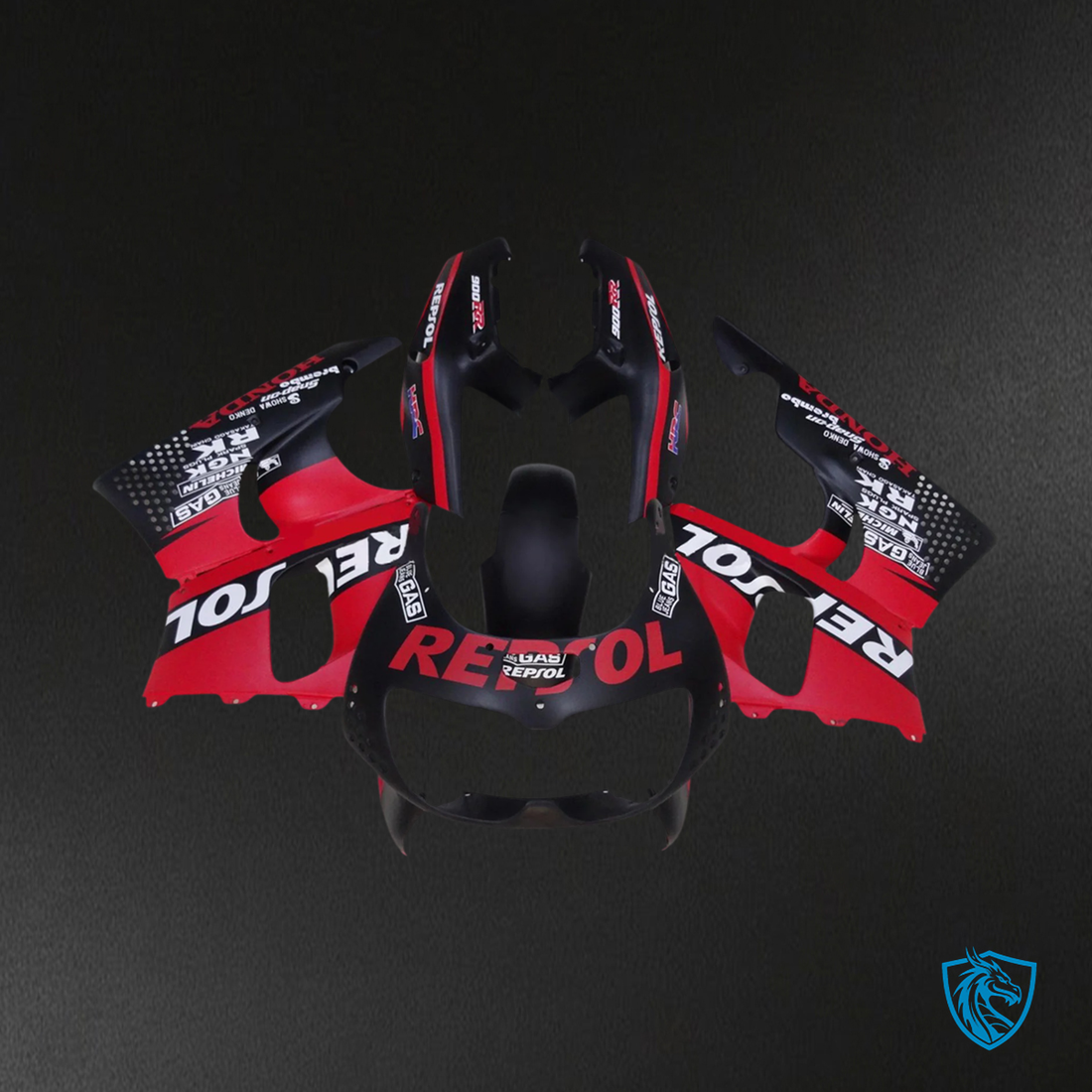 Honda CBR900RR 893 (1994-1995) Black & Red Repjol - Fairing Kit