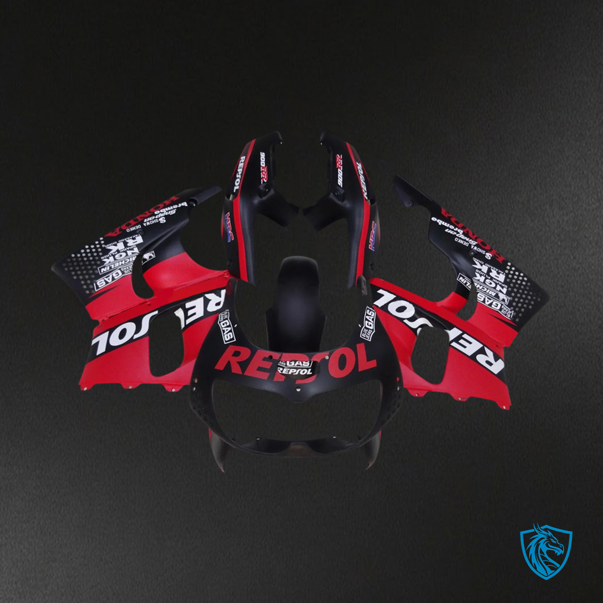 Honda CBR900RR 893 (1994-1995) Black & Red Repjol - Fairing Kit