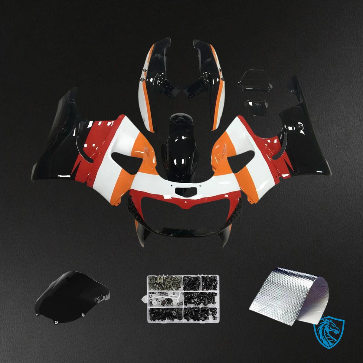 Honda CBR900RR 893 (1994-1995) Orange & Red - Fairing Kit