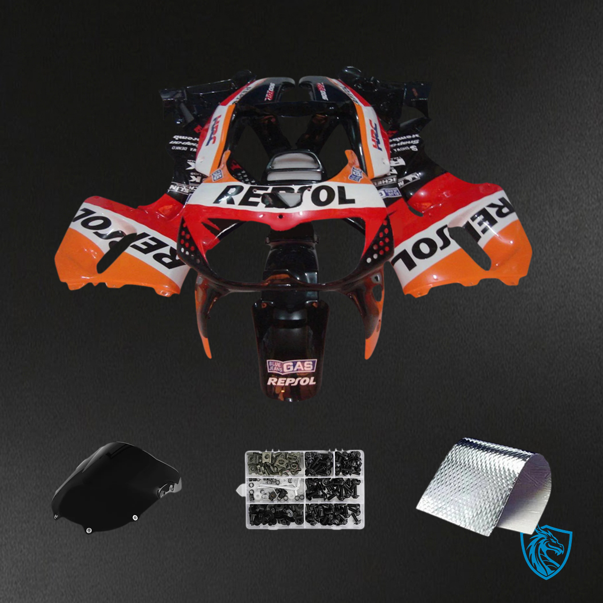 Honda CBR900RR 893 (1994-1995) Red & Orange Repjol - Fairing Kit