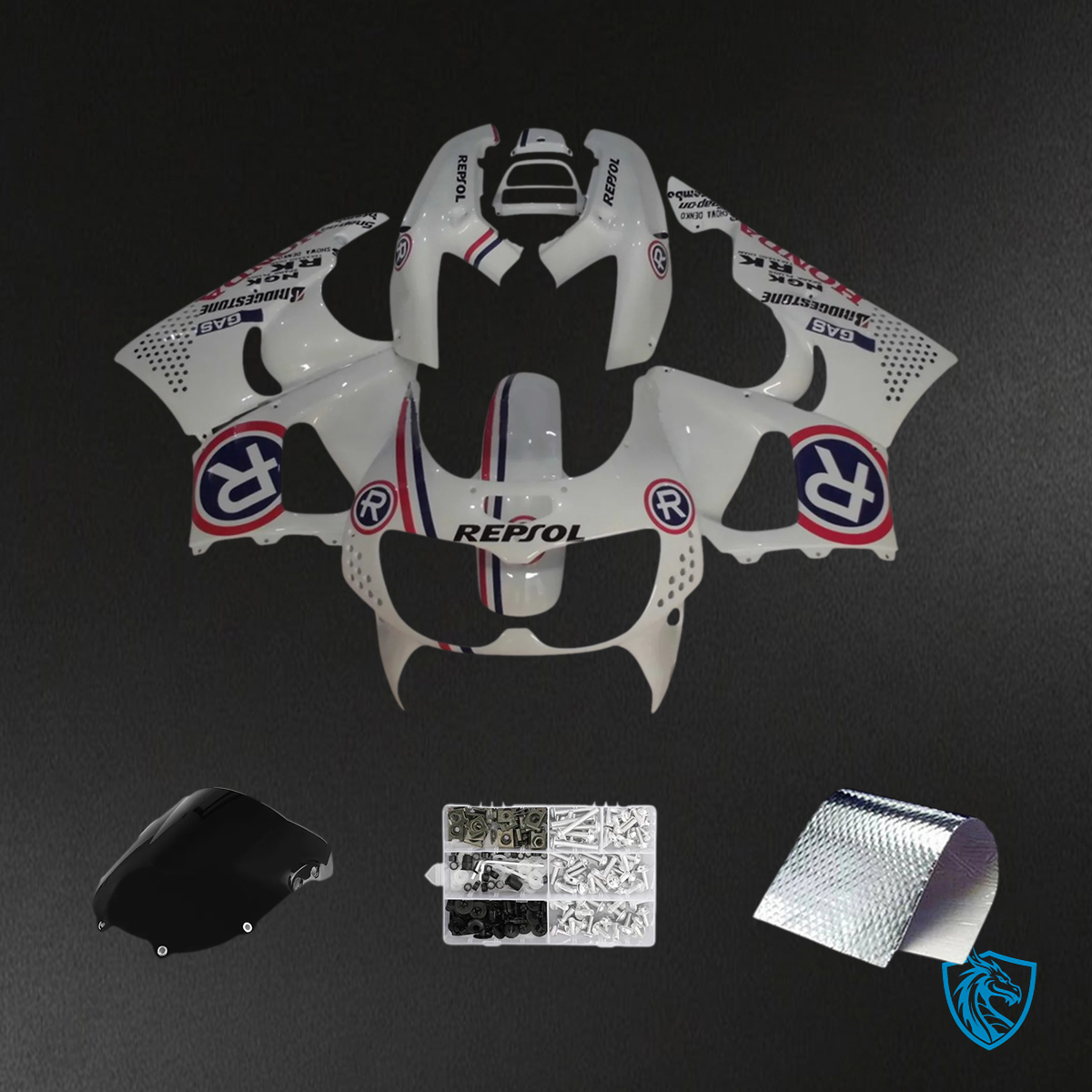 Honda CBR900RR 893 (1994-1995) White Repjol - Fairing Kit