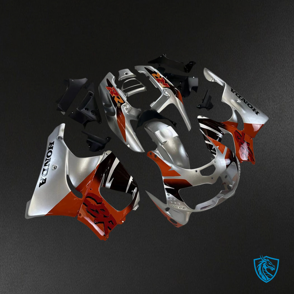 Honda CBR900RR 893 (1996-1997) Orange & Sliver - Fairing Kit