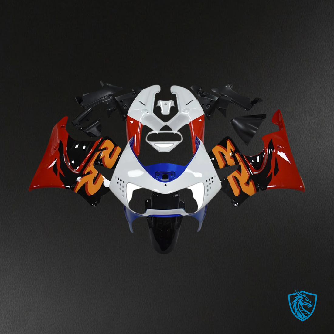 Honda CBR900RR 919 (1998-1999) Black White & Red - Fairing Kit