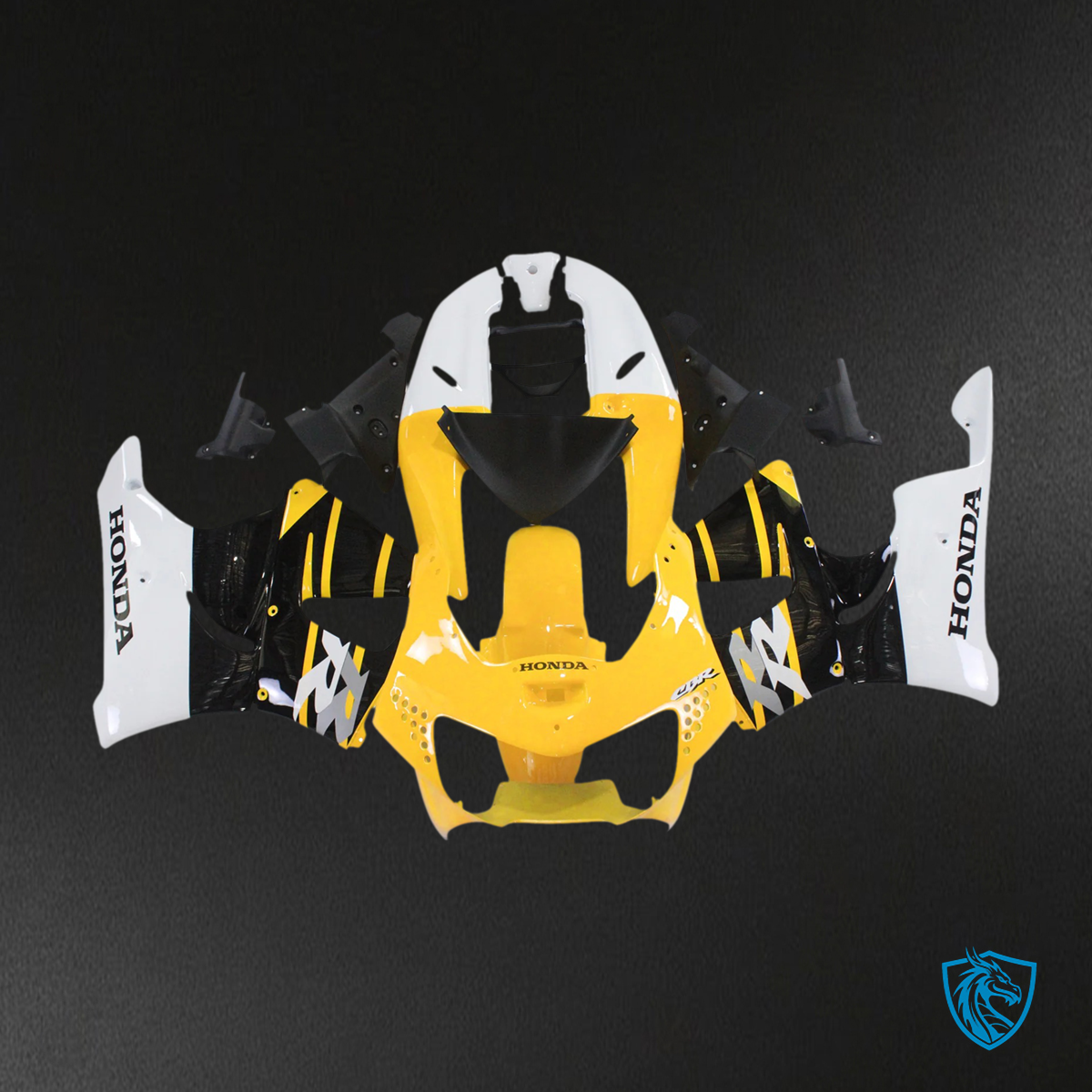 Honda CBR900RR 919 (1998-1999) Black & Yellow - Fairing Kit