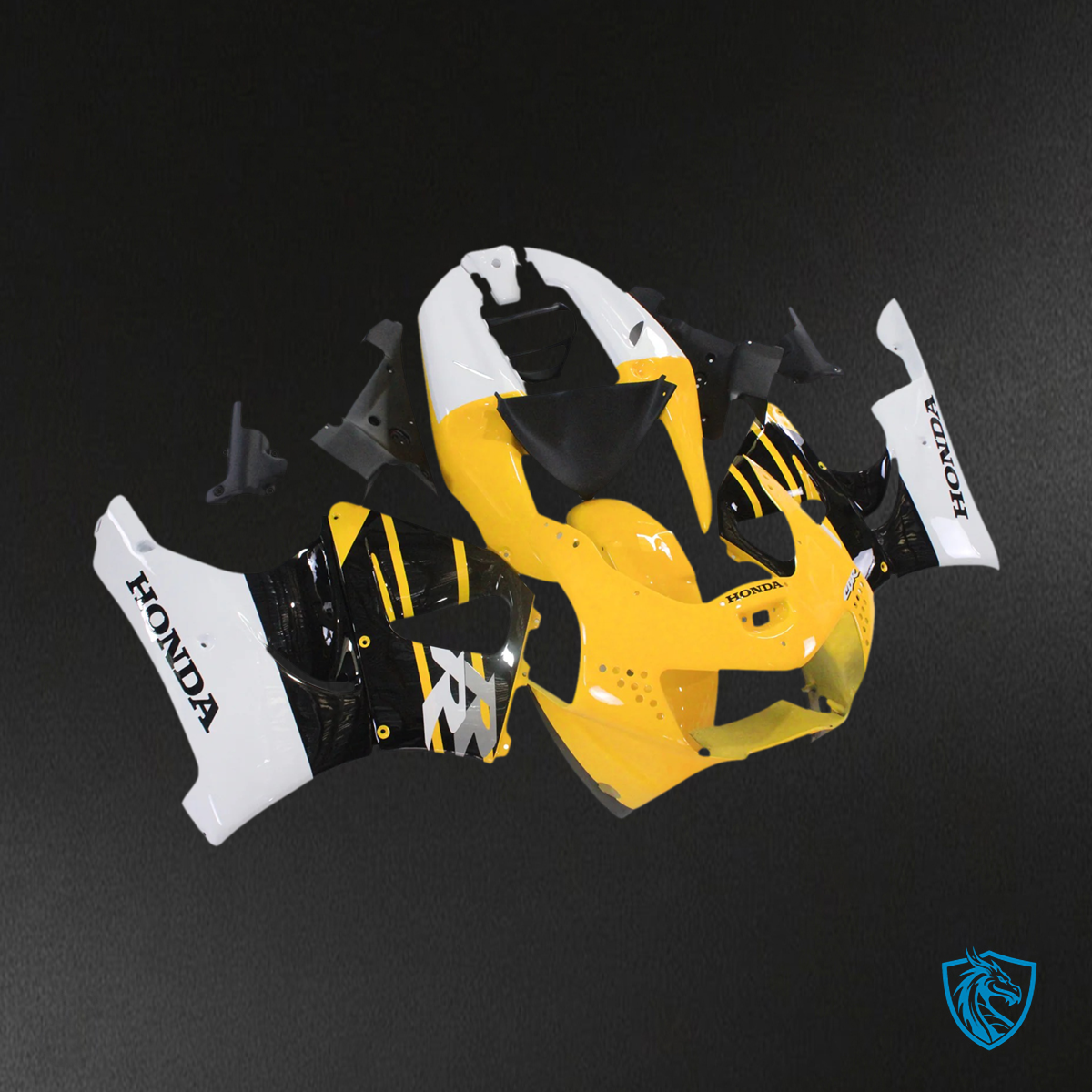 Honda CBR900RR 919 (1998-1999) Black & Yellow - Fairing Kit
