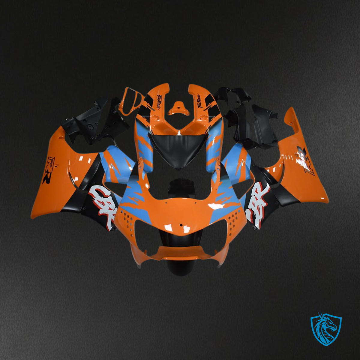 Honda CBR900RR 919 (1998-1999) Orange & Black - Fairing Kit