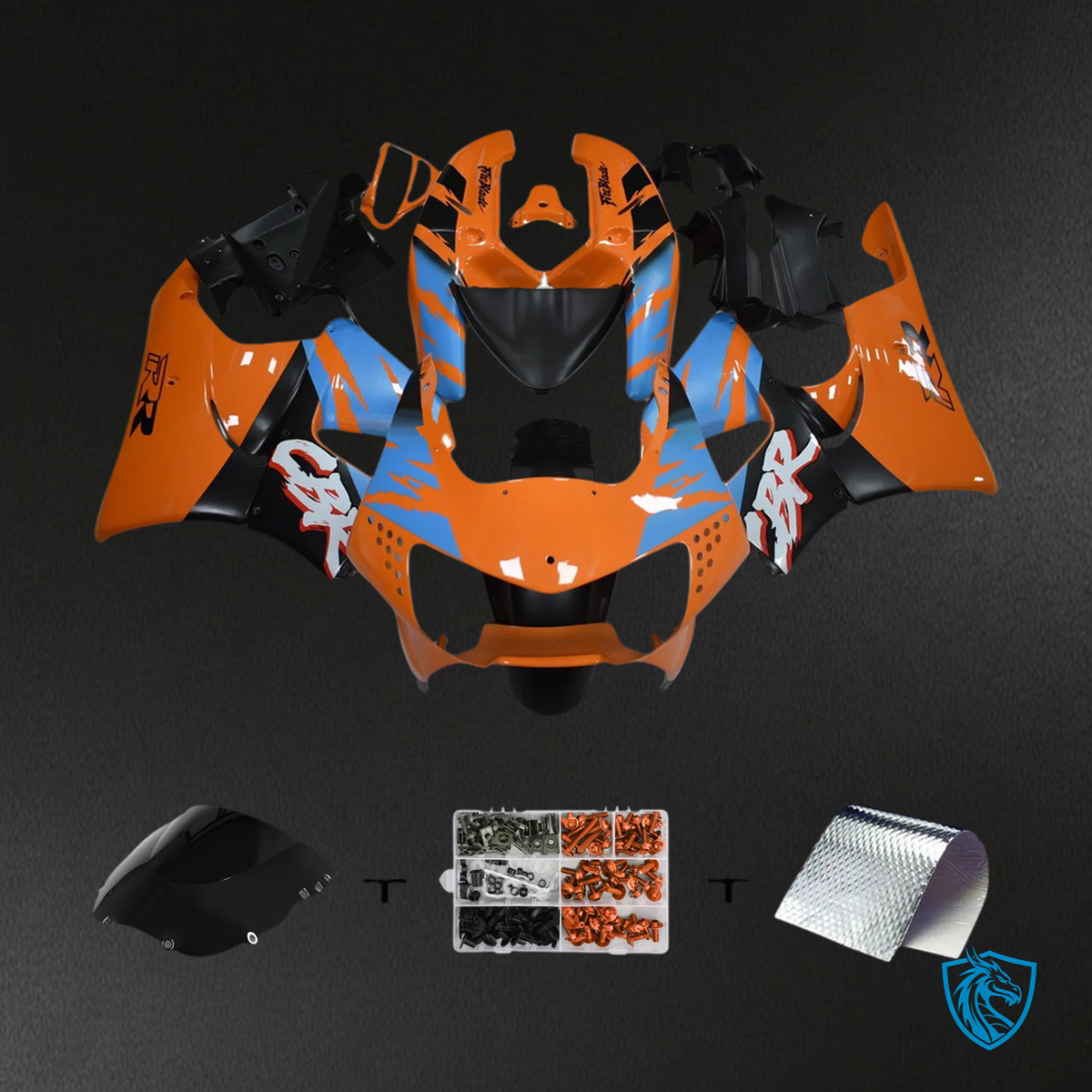 Honda CBR900RR 919 (1998-1999) Orange & Black - Fairing Kit
