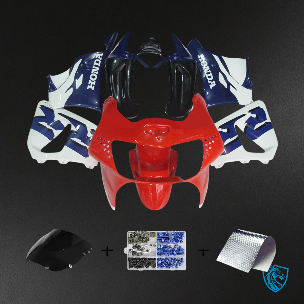 Honda CBR900RR 919 (1998-1999) Red White & Black - Fairing Kit