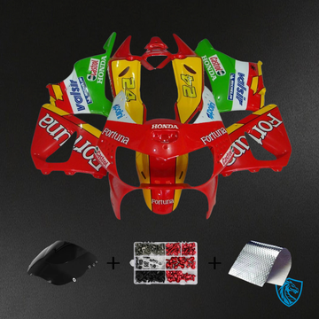 Honda CBR900RR 919 (1998-1999) Red Yellow Green & White - Fairing Kit