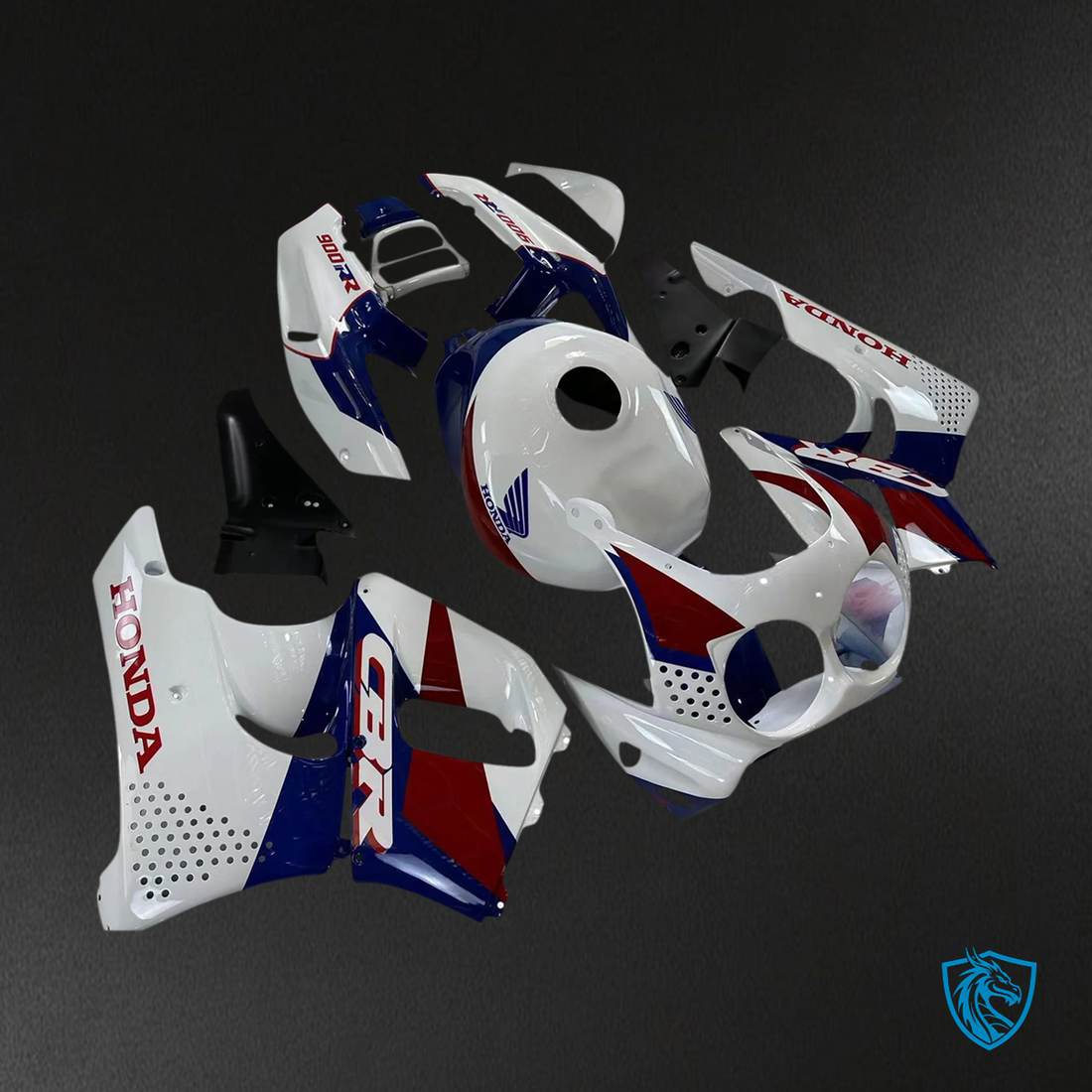 Honda CBR900RR 893 (1992-1993) White & Blue - Fairing Kit