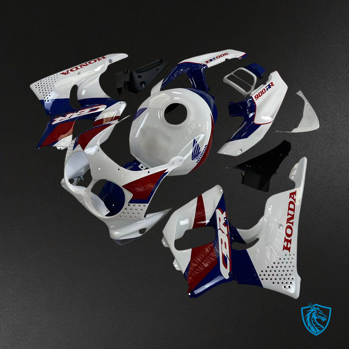 Honda CBR900RR 893 (1992-1993) White & Blue - Fairing Kit