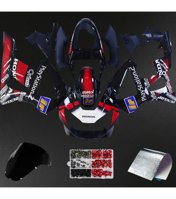 Honda CBR929RR (2000-2001) Black & Red - Fairing Kit