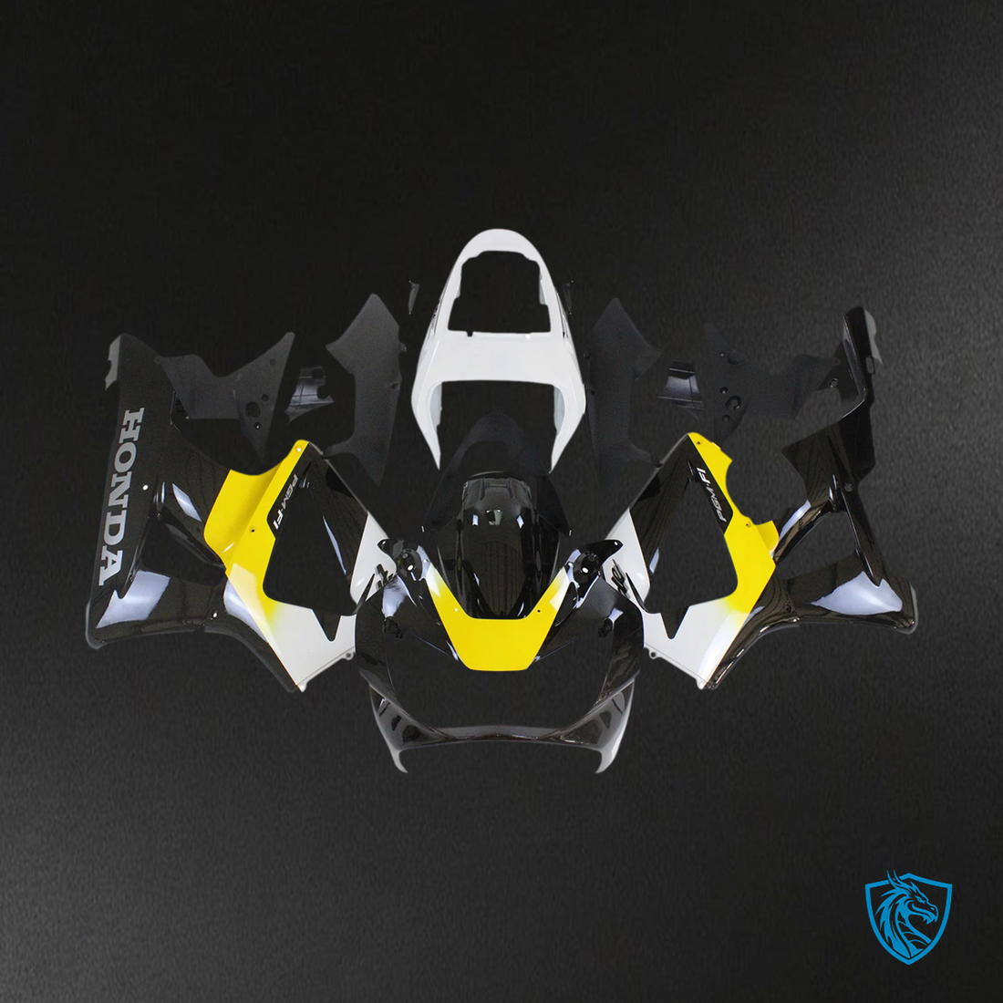 Honda CBR929RR (2000-2001) Black & Yellow - Fairing Kit