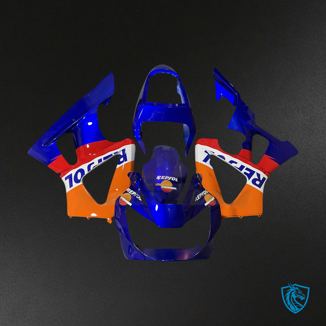 Honda CBR929RR (2000-2001) Blue & Orange - Fairing Kit