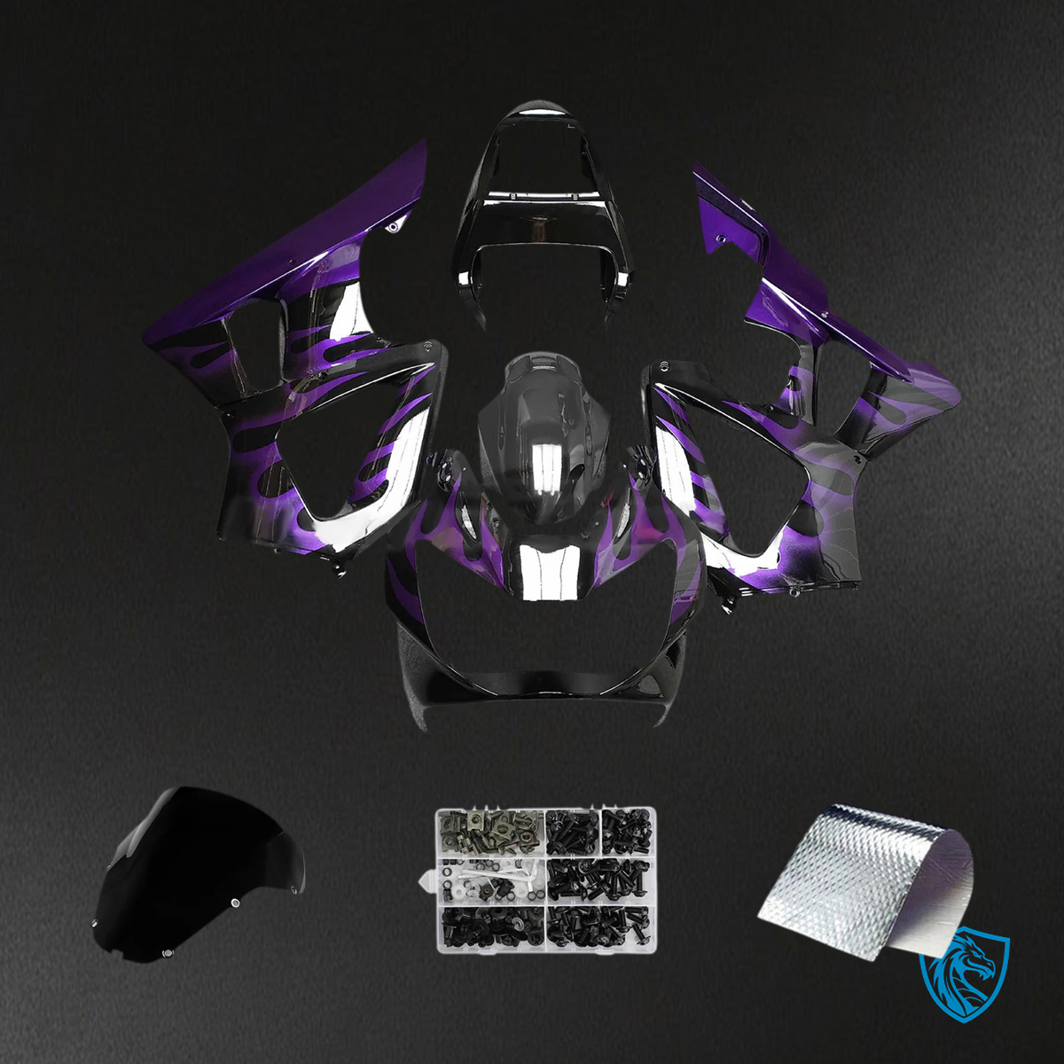 Honda CBR929RR (2000-2001) Purple Black - Fairing Kit